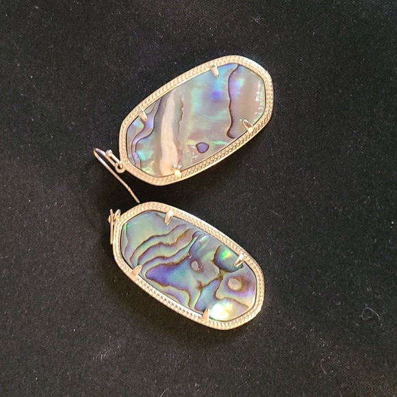 Kendra Scott Danielle abalone earrings gold Like New preloved condition authenti - Picture 8 of 12
